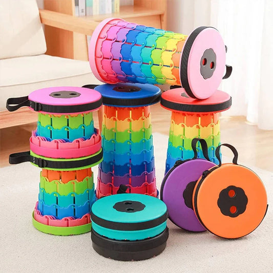 Foldable Portable Stool with Strap & Locking System